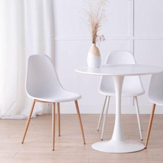 MESA REDONDA MODERNA TULIP 100CM CON BASE METALICA-2
