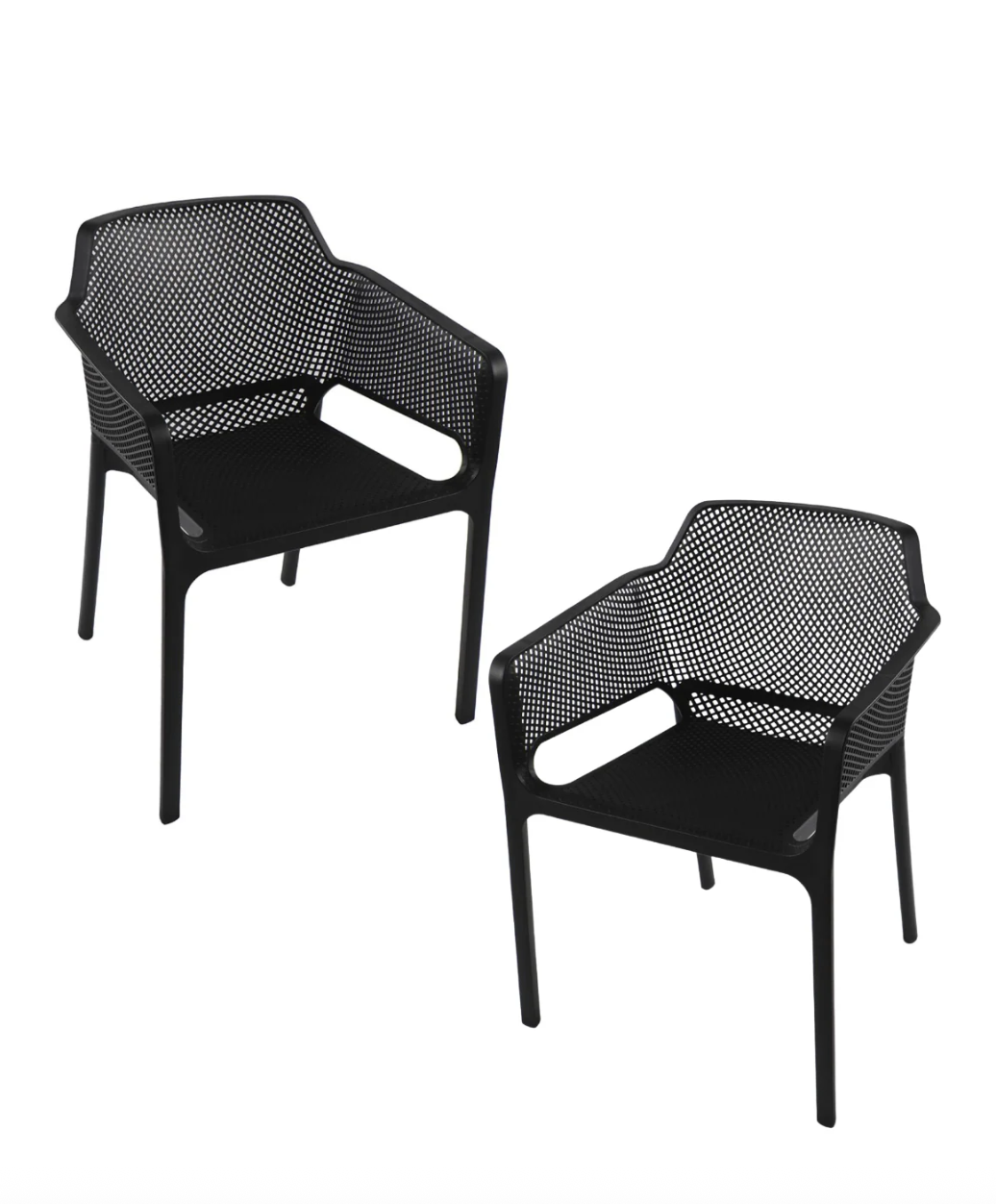 PACK 2 BUTACAS PARA EXTERIOR APILABLE TERRAZA - NEGRO-0