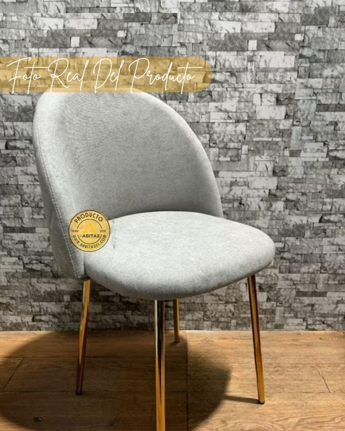 PACK 2 SILLAS PARA COMEDOR NORDIC CON ELEGANTES PATAS DORADAS Y DISEÑO DIAMANTE-2
