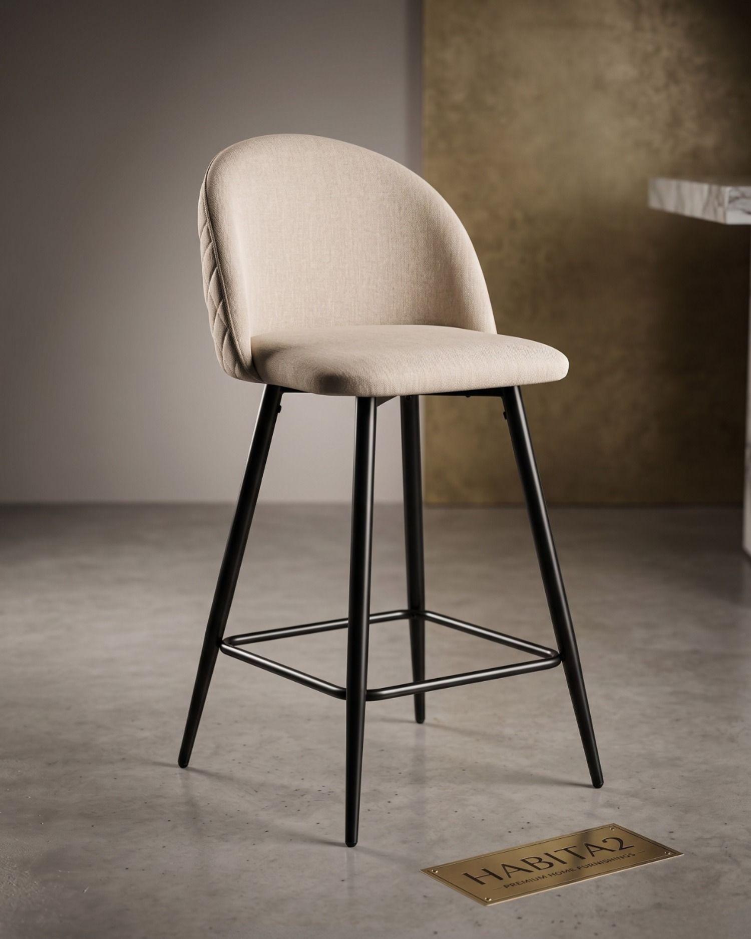 Pack 2 Taburetes de Bar Deluxe Lino 66 cm Black-2