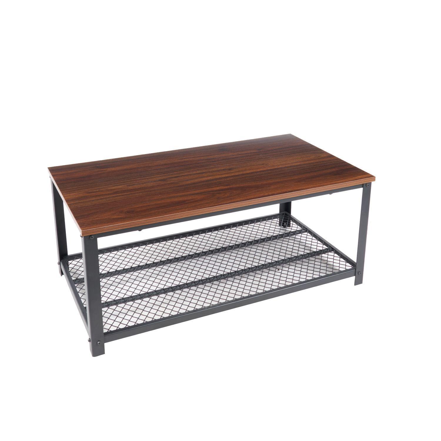 MESA DE CENTRO ENREJADA 100X60 CUBIERTA MDF ESTRUCTURA METAL-2