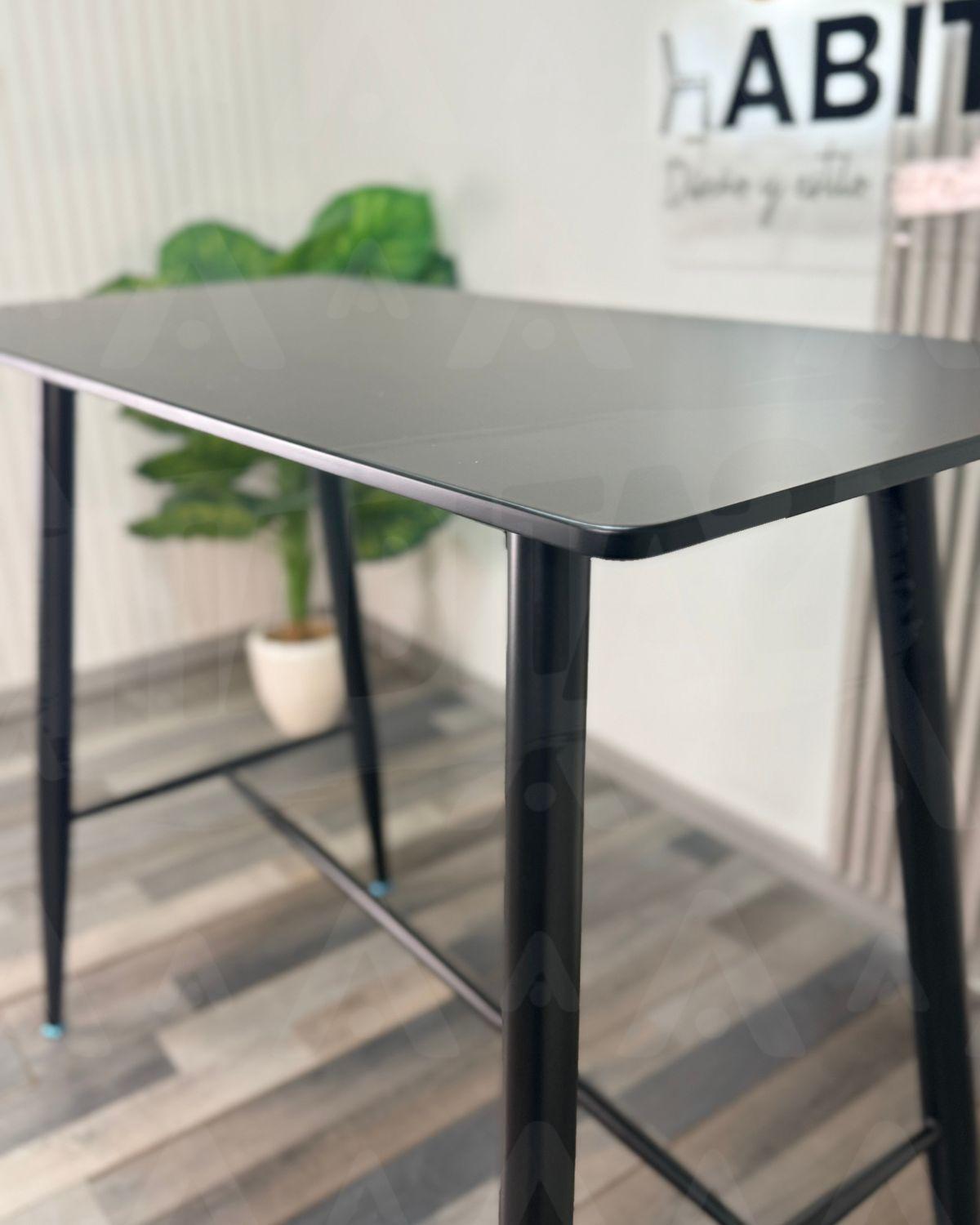 MESA DE BAR ATLAS 120 MDF NEGRO - NEGRO-2