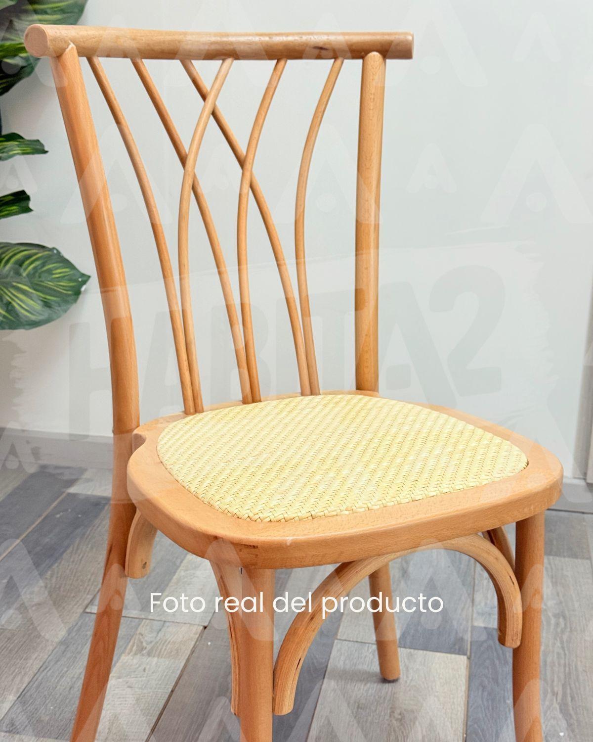 SILLA DE MADERA AMELIA PARA COMEDOR - 2 UNIDADES-3