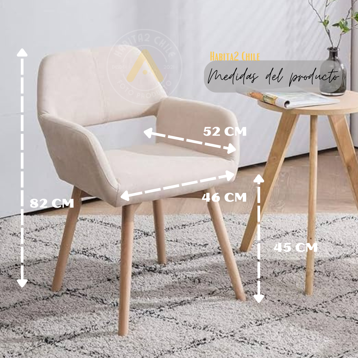 Silla sitial terciopelo Mindy -4