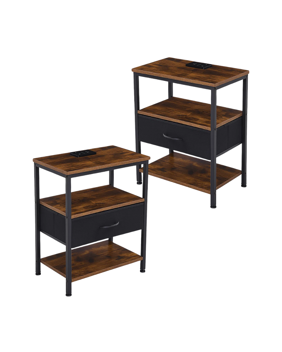 PACK 2 VELADORES INDUSTRY CON REPISA Y CAJON-0