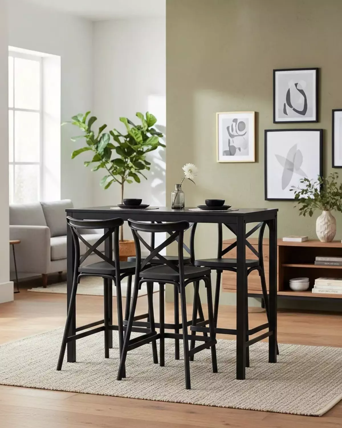 MESA DE BAR BLACK CON CUBIERTA DE MDF-5
