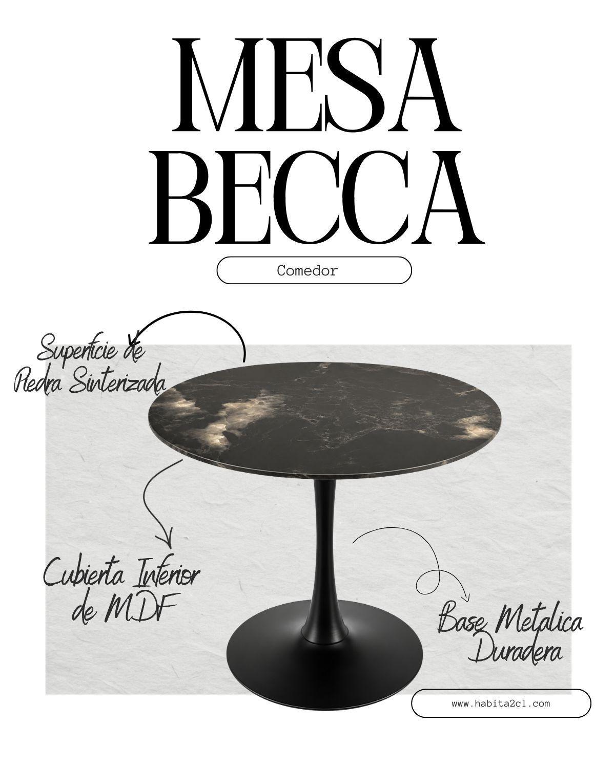 Mesa Redonda 80 cm Tulip Piedra-1