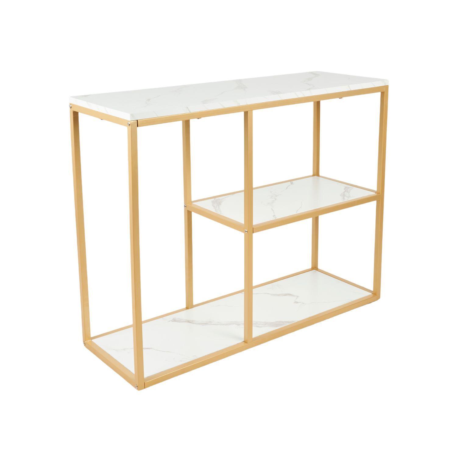 ARRIMO BLANCO WHITE DOBLE ALTURA ORGANIZADOR ELEGANTE MINIMALISTA TOPE SIMIL AMRMOL BLANCO GOLD-2