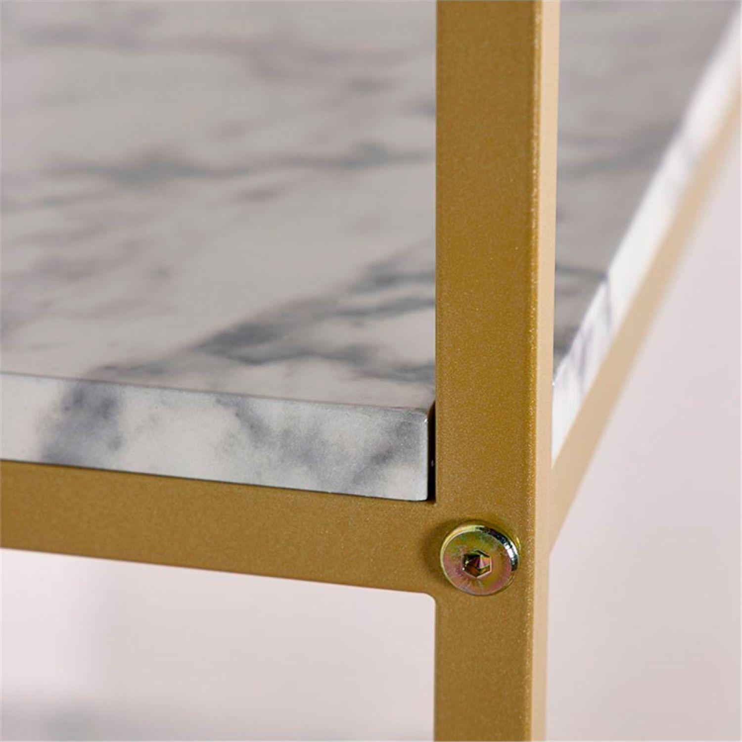 ARRIMO BLANCO WHITE DOBLE ALTURA ORGANIZADOR ELEGANTE MINIMALISTA TOPE SIMIL AMRMOL BLANCO GOLD-3