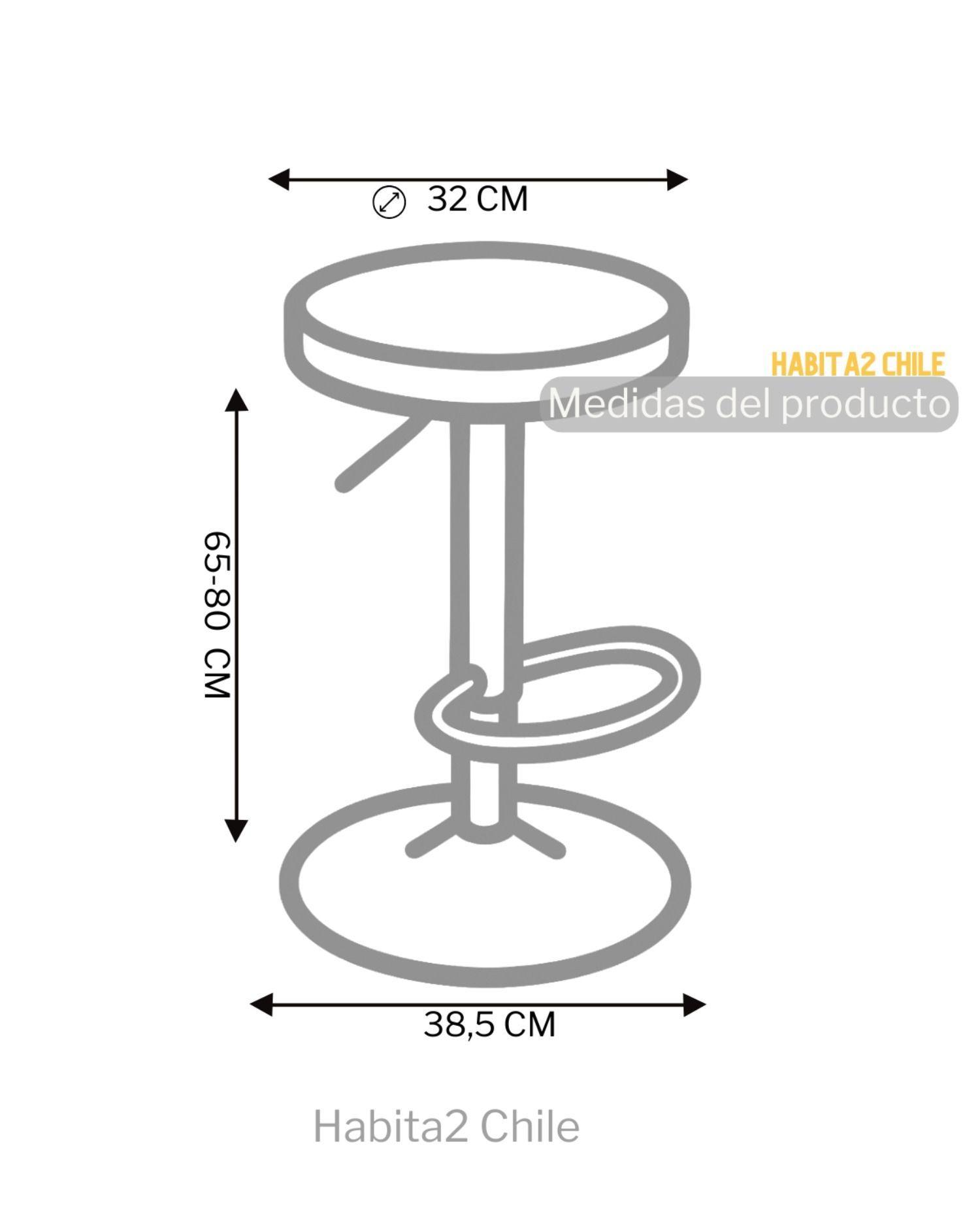 Pack 4 Taburetes Ajustable Industrial Design-4
