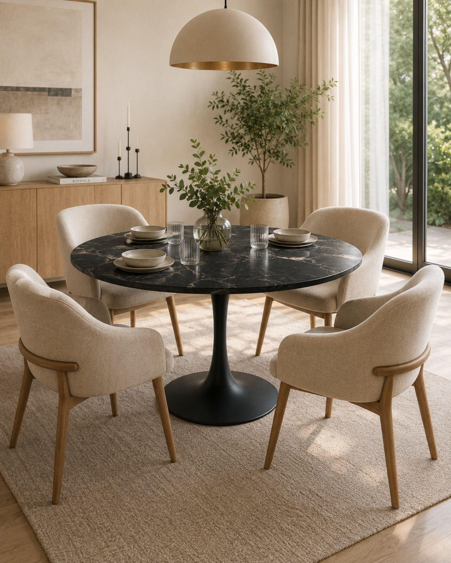Mesa Tulip Piedra Redonda 100 cm-2