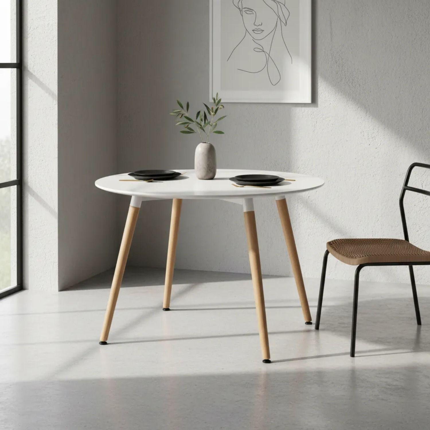 Mesa de Comedor redonda 100cm Elemental-2