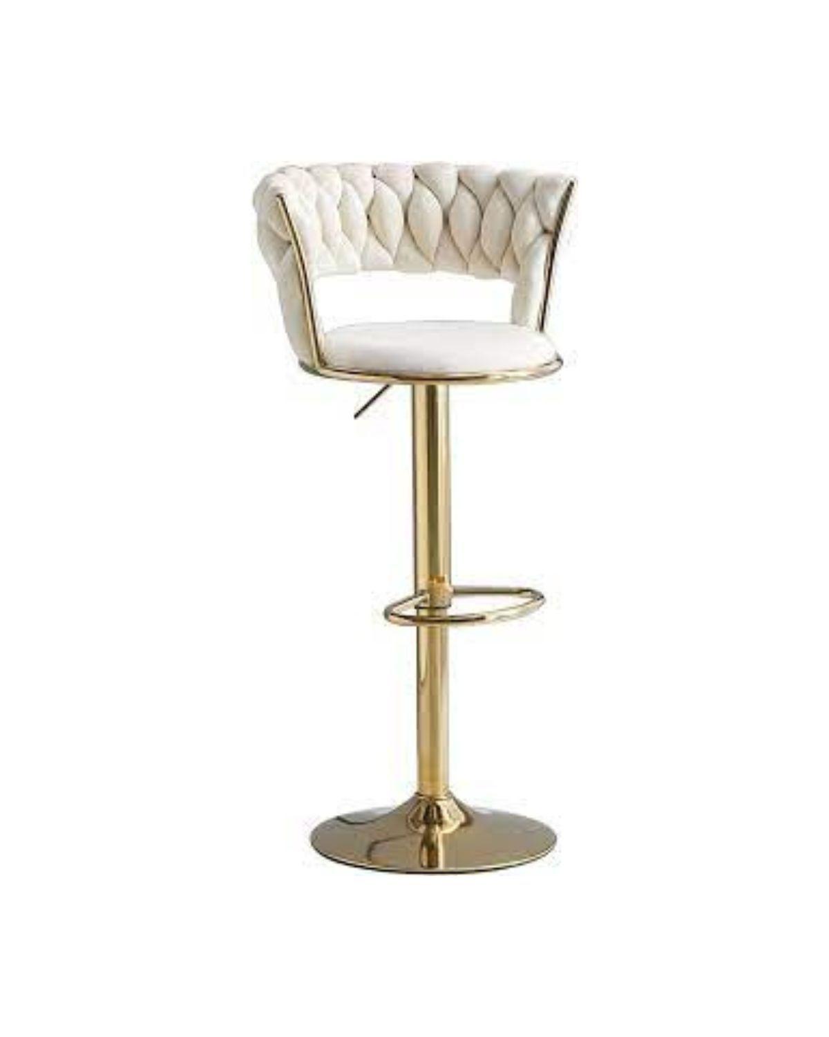 TABURETE ELEGANTE QUEEN BASE DORADA-0