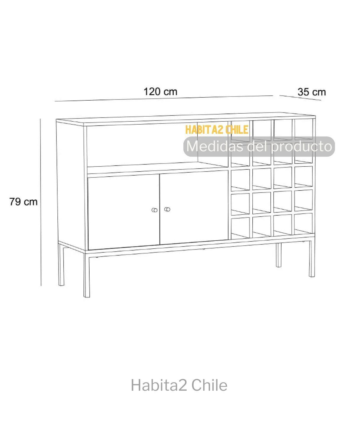 MUEBLE BAR BOTELLERO RACK AZUKI ESTILO Y FUNCIONAL-2