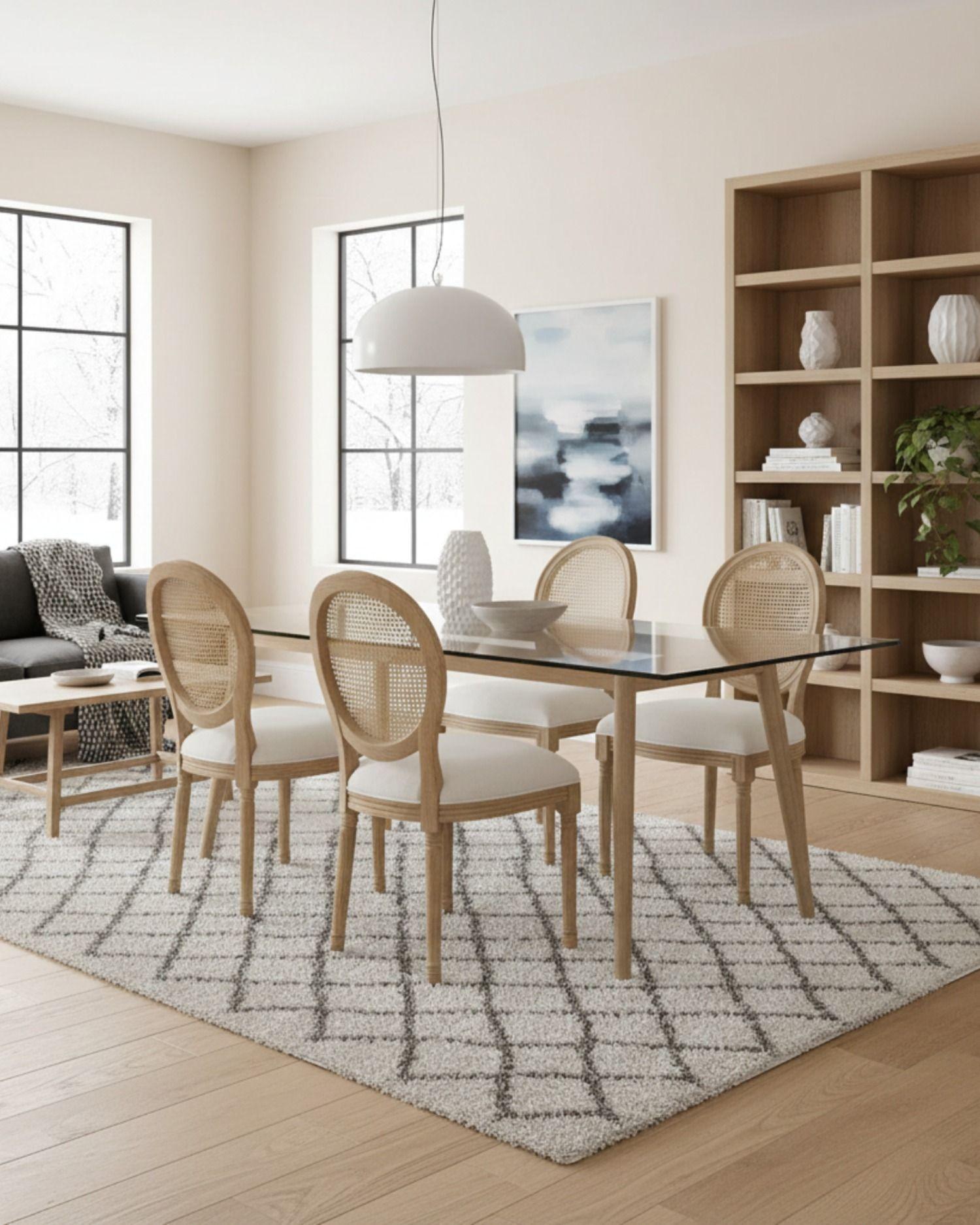 Pack 4 Sillas de Comedor Madera Acolchada Monarca-5