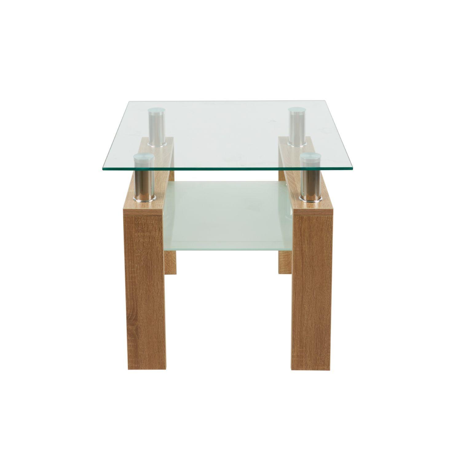 MESA LATERAL DE VIDRIO NATURAL DOBLE REPISA-1