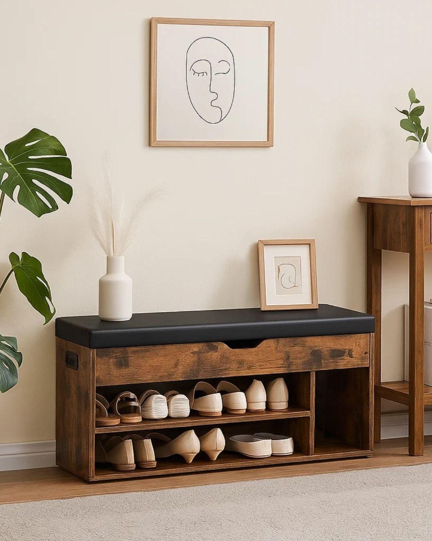 Banco Zapatero Clasico con Almacenamiento-3