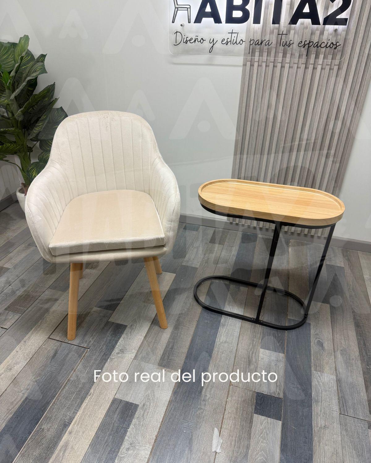 MESA LATERAL MARY ELEGANTE 60X60X30 cm - SIMIL MADERA CLARA-3