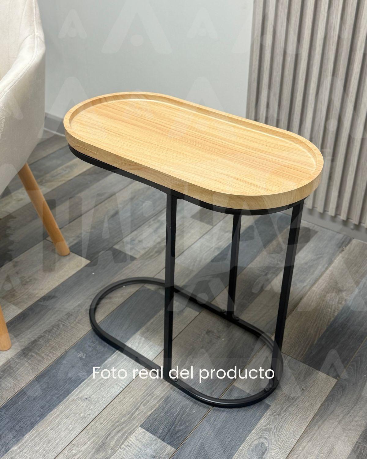 MESA LATERAL MARY ELEGANTE 60X60X30 cm - SIMIL MADERA CLARA-5