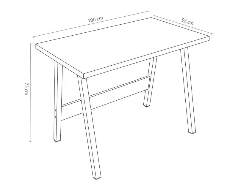 ESCRITORIO MINIMALISTA EVELYN 100CM - BLANCO-2