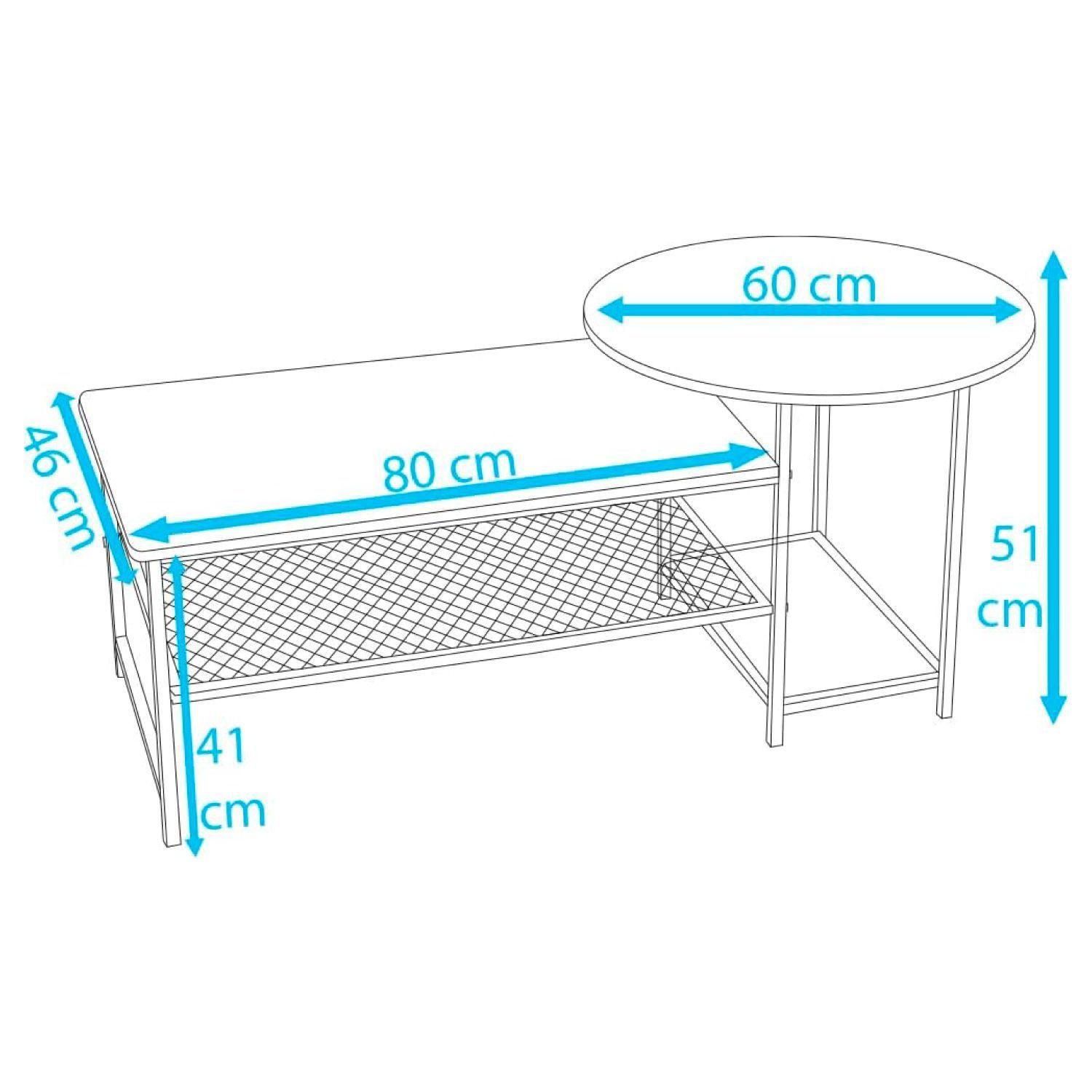 SET DE MESAS MDF REDONDA DISEÑO MODULAR-2