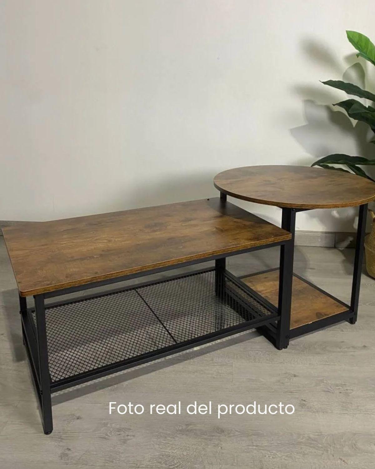 SET DE MESAS MDF REDONDA DISEÑO MODULAR-3
