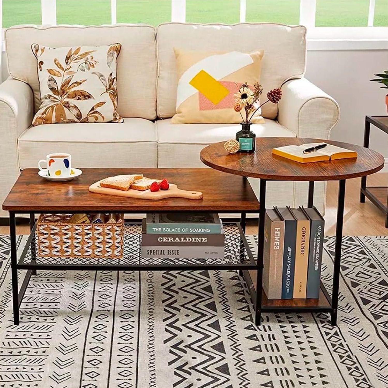 SET DE MESAS MDF REDONDA DISEÑO MODULAR-6
