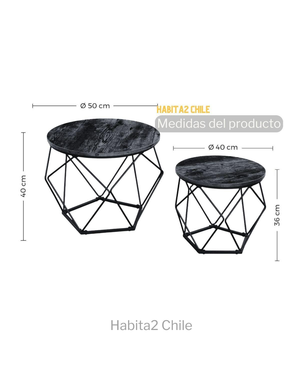 MESAS DE CENTRO RUBIK - 2 PIEZAS-2