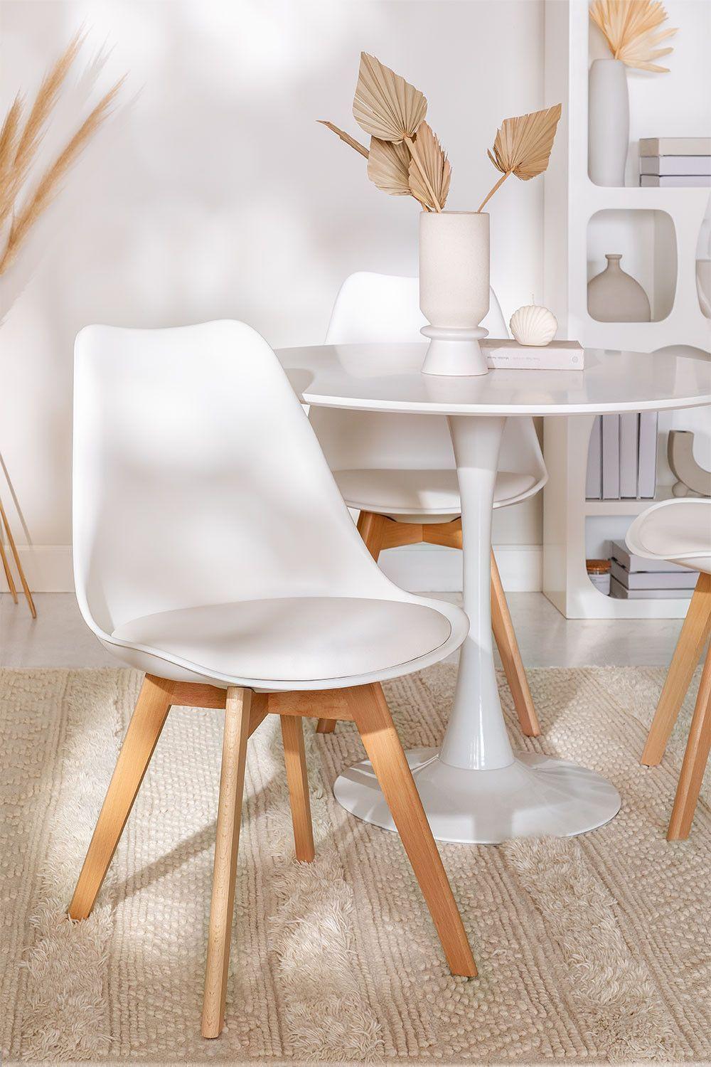 SILLA DE COMEDOR TULIP ASIENTO ACOLCHADO-4