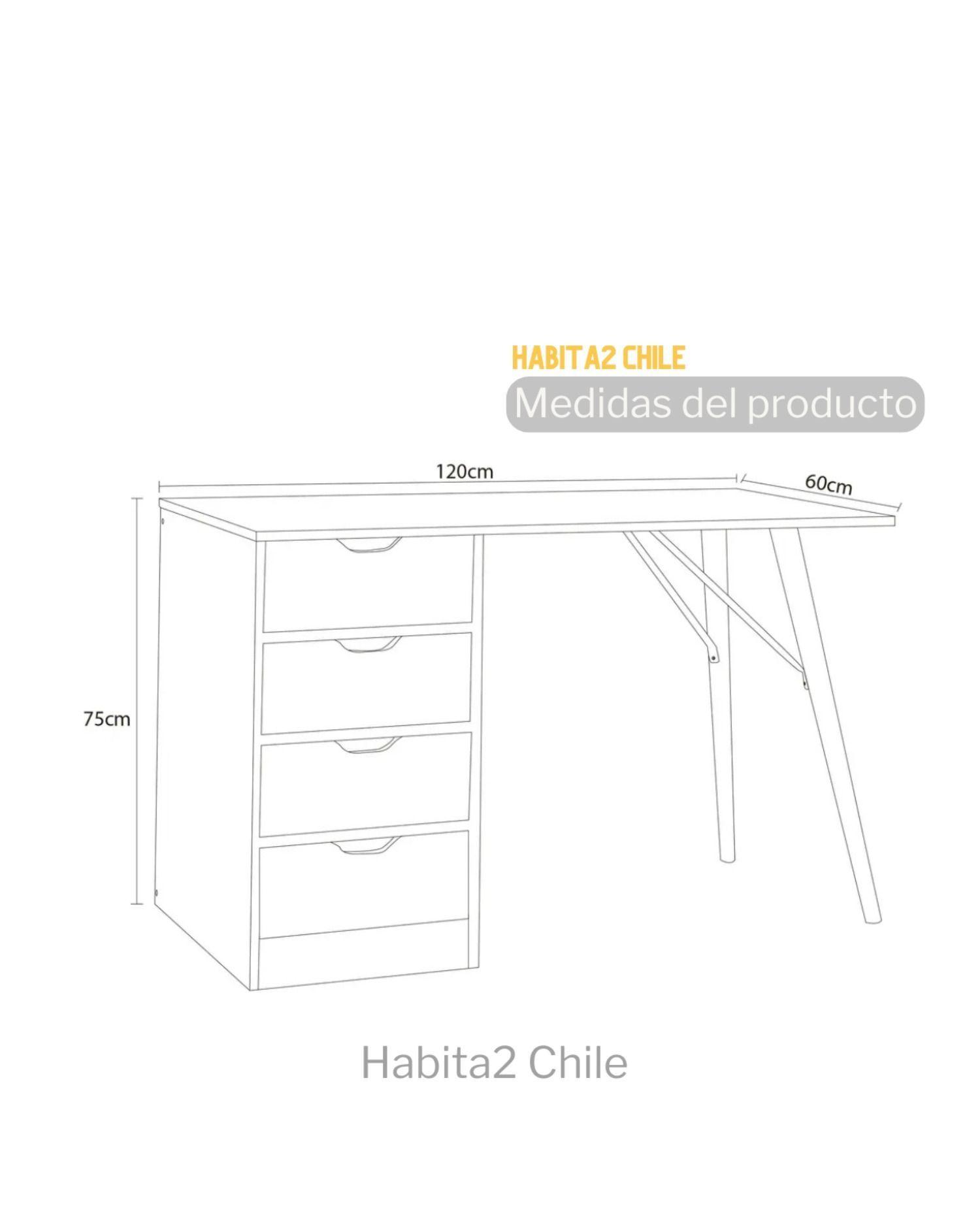 Escritorio 120 cm Con 4 Cajones Sunset-2