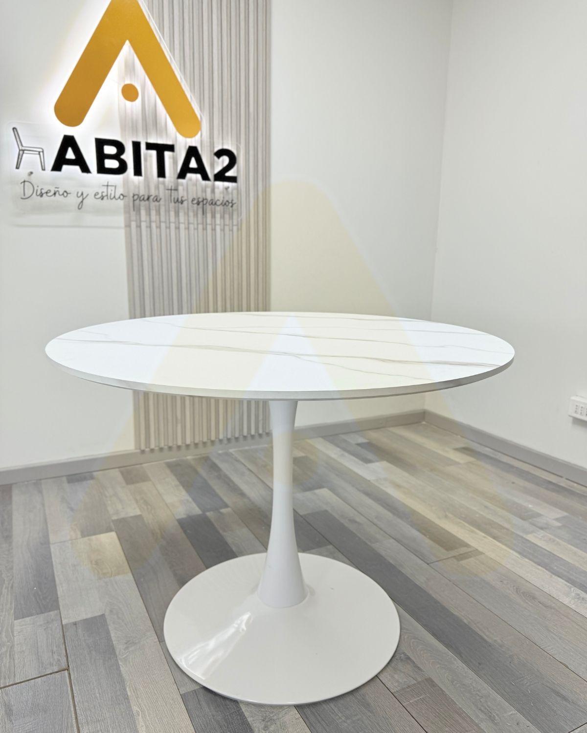 COMEDOR 4 PUESTOS SILLAS MAGUZA MURCIA SIMIL MARMOL BLANCO-4