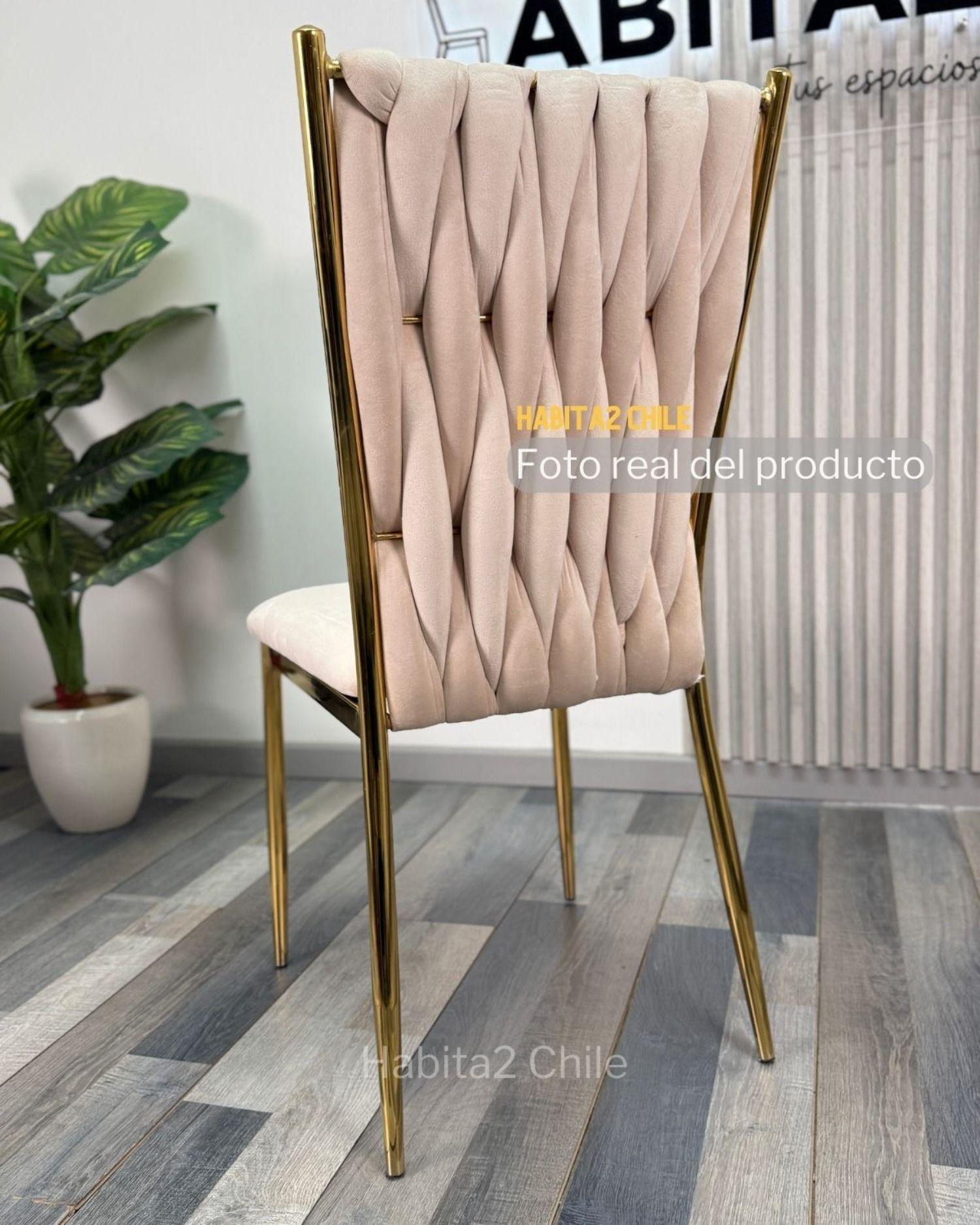 PACK 2 SILLAS DORADAS PARA COMEDOR ARTHUR-2