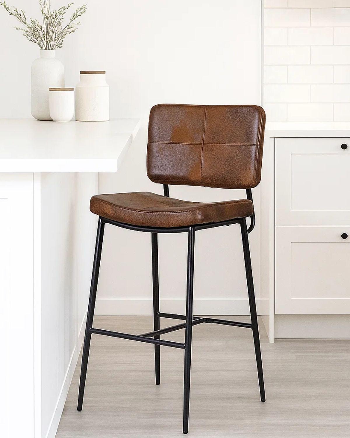 SET DE SILLAS DE BAR ACOLCHADA 68 CM COFFEE - 2 UNID-3
