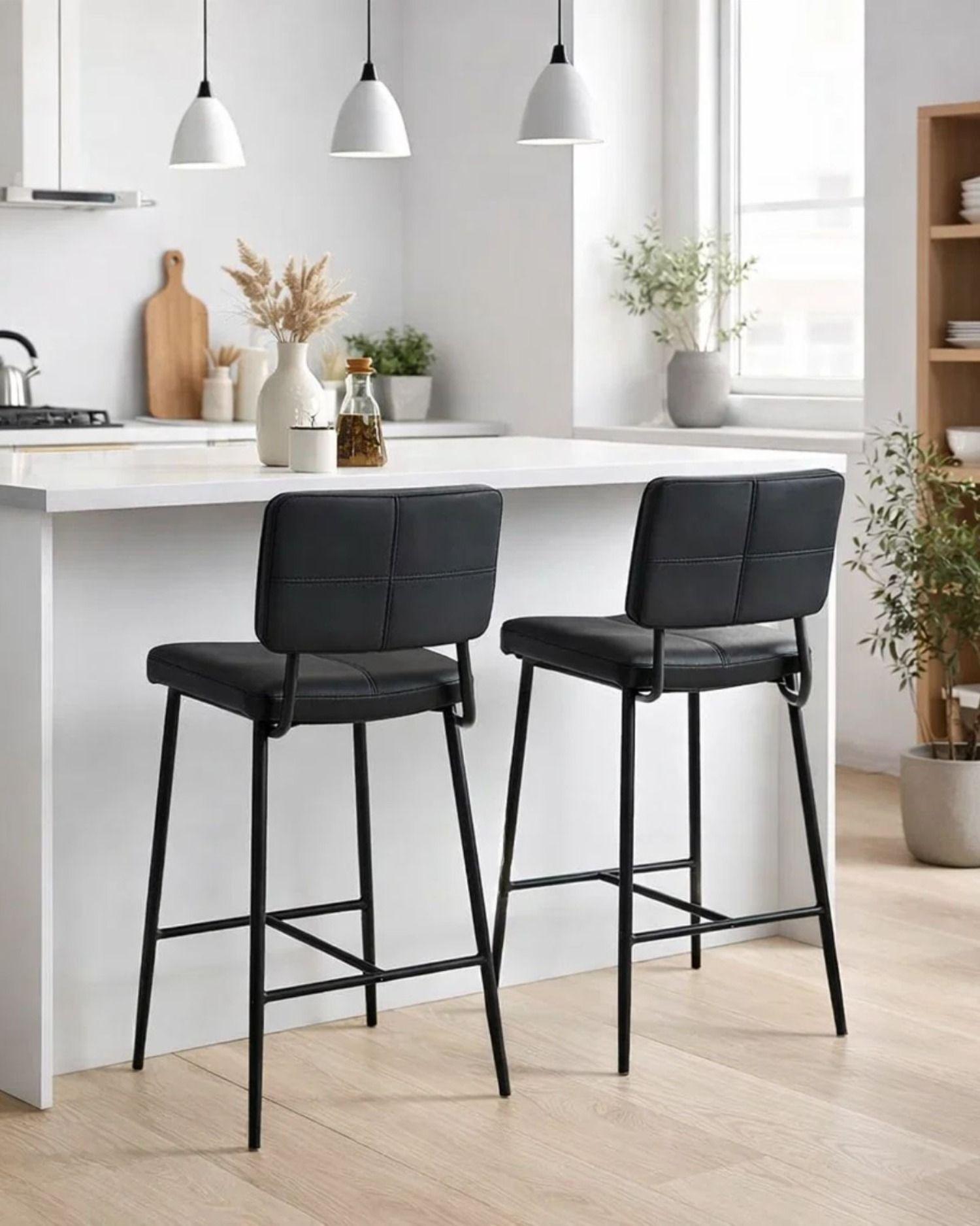 PACK 4 SILLAS 68 CM DE BAR ACOLCHADA COFFEE-4