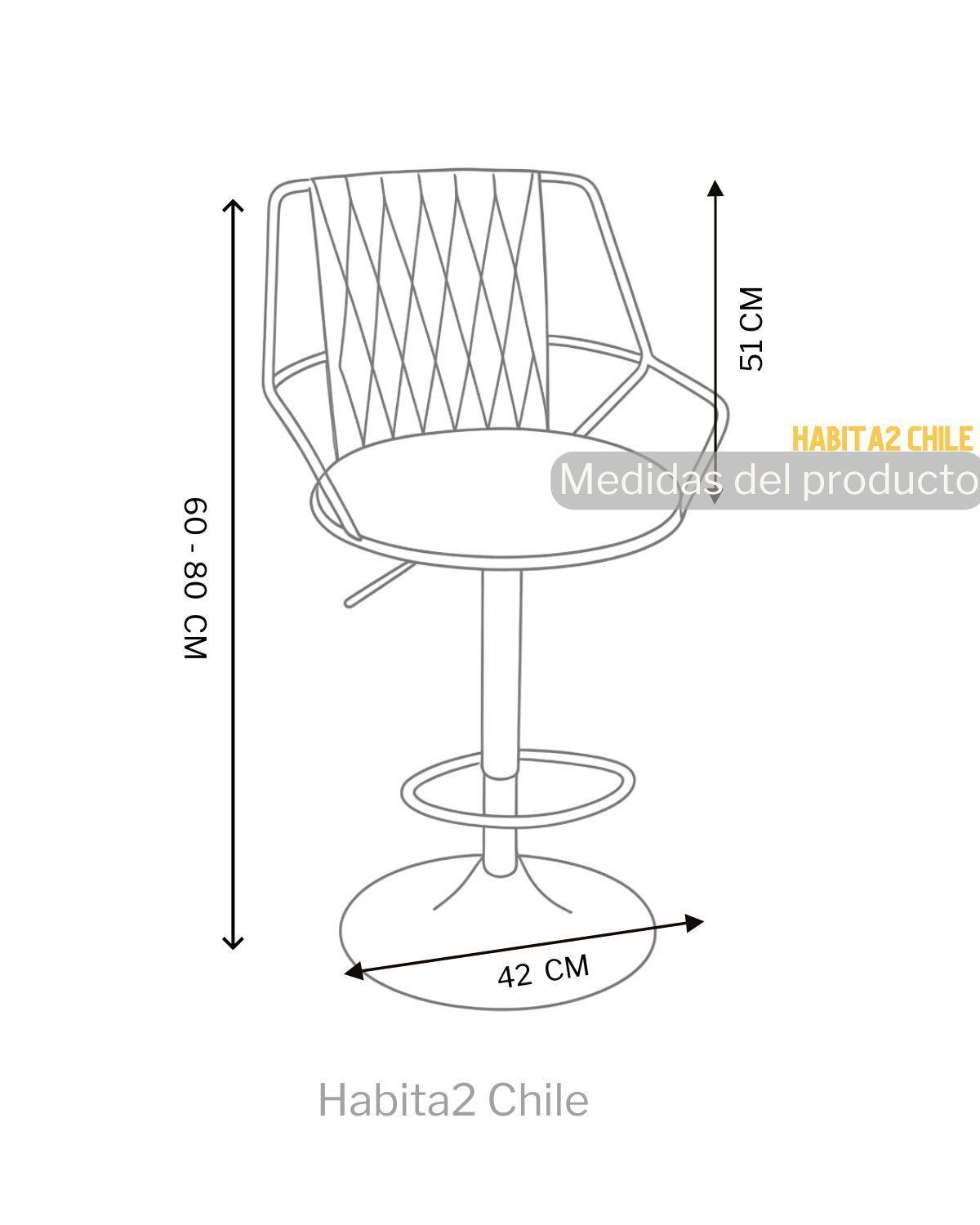 Pack 2 Taburetes Giratorio Tapizado Abu Dhabi-3