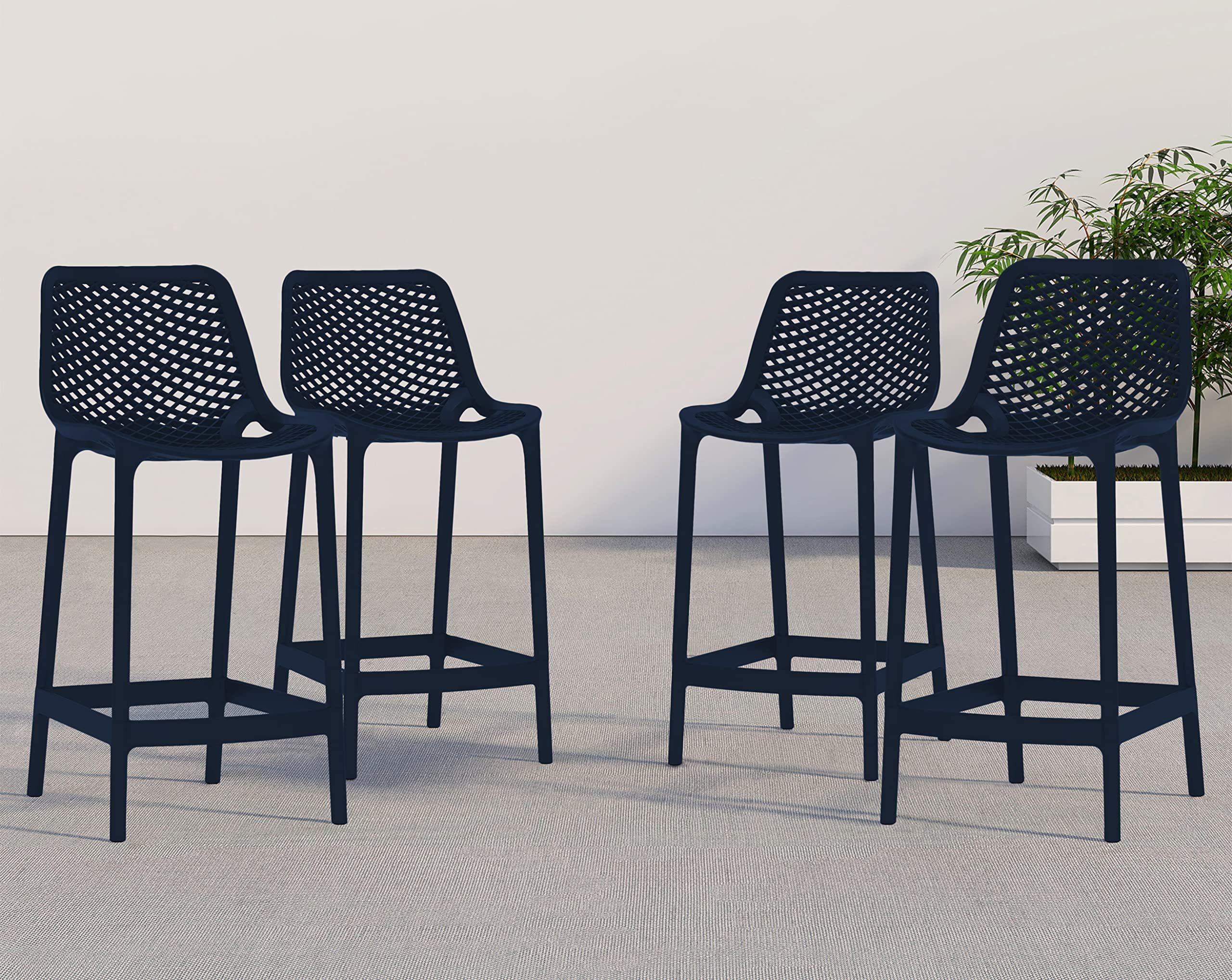 TABURETE CITY O PISO 65CM POLIPROPILENO RESISTENTE APOYAPIES RESPALDO ALTO -2