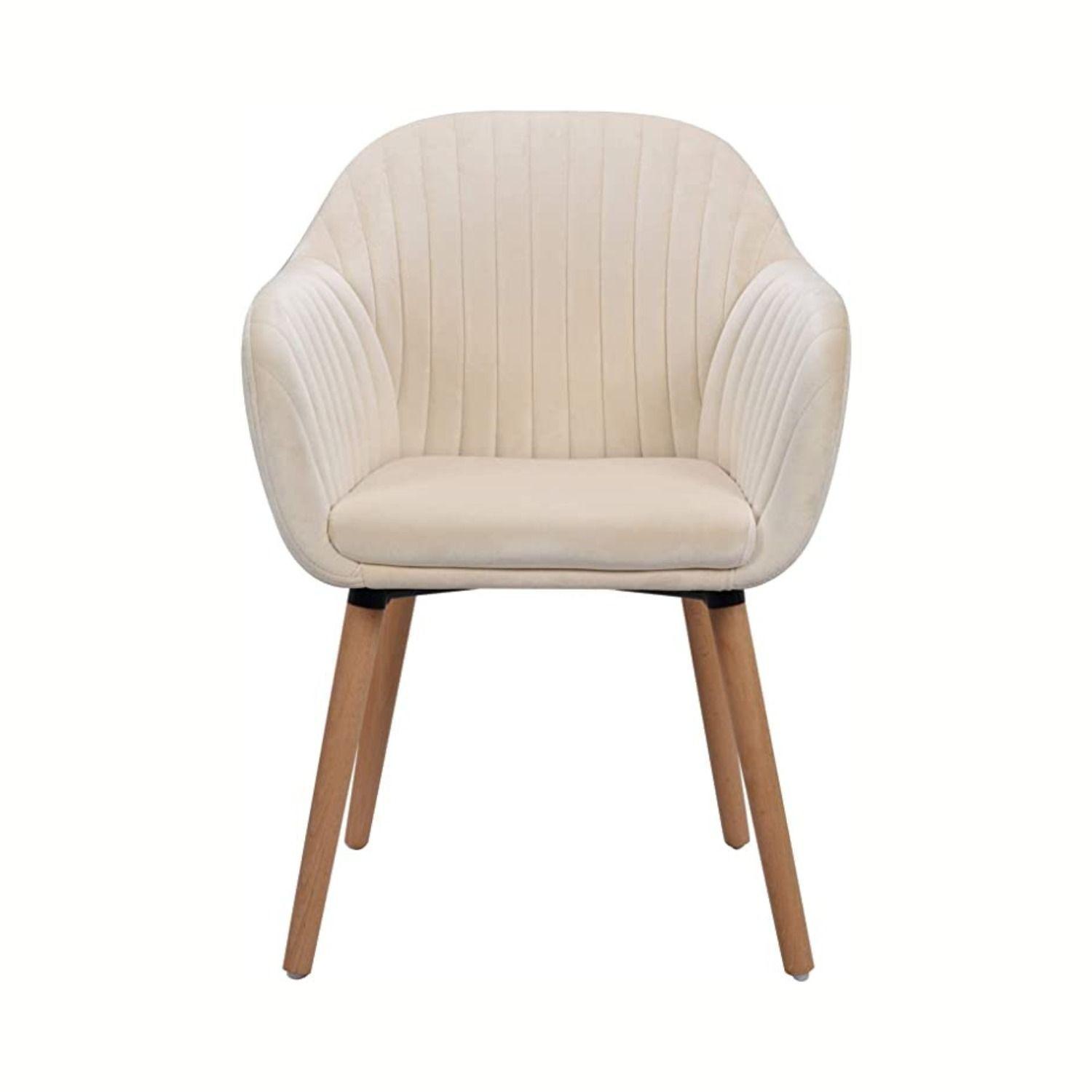 Silla Poltrona Sitial Terciopelo Murano - Beige-2
