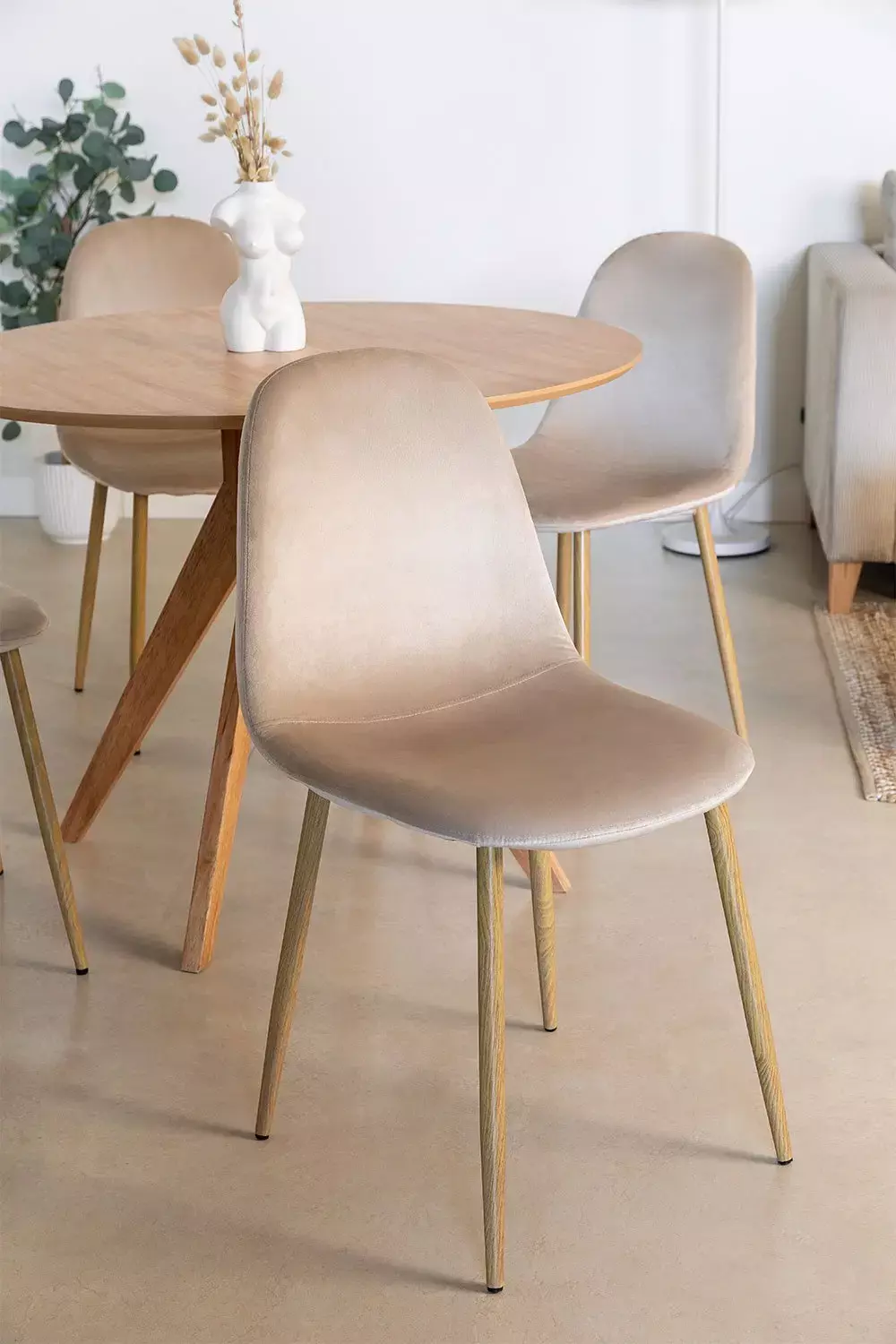 PACK 4 SILLAS PARA COMEDOR TERCIOPELO METAL TRENDY TOP-2