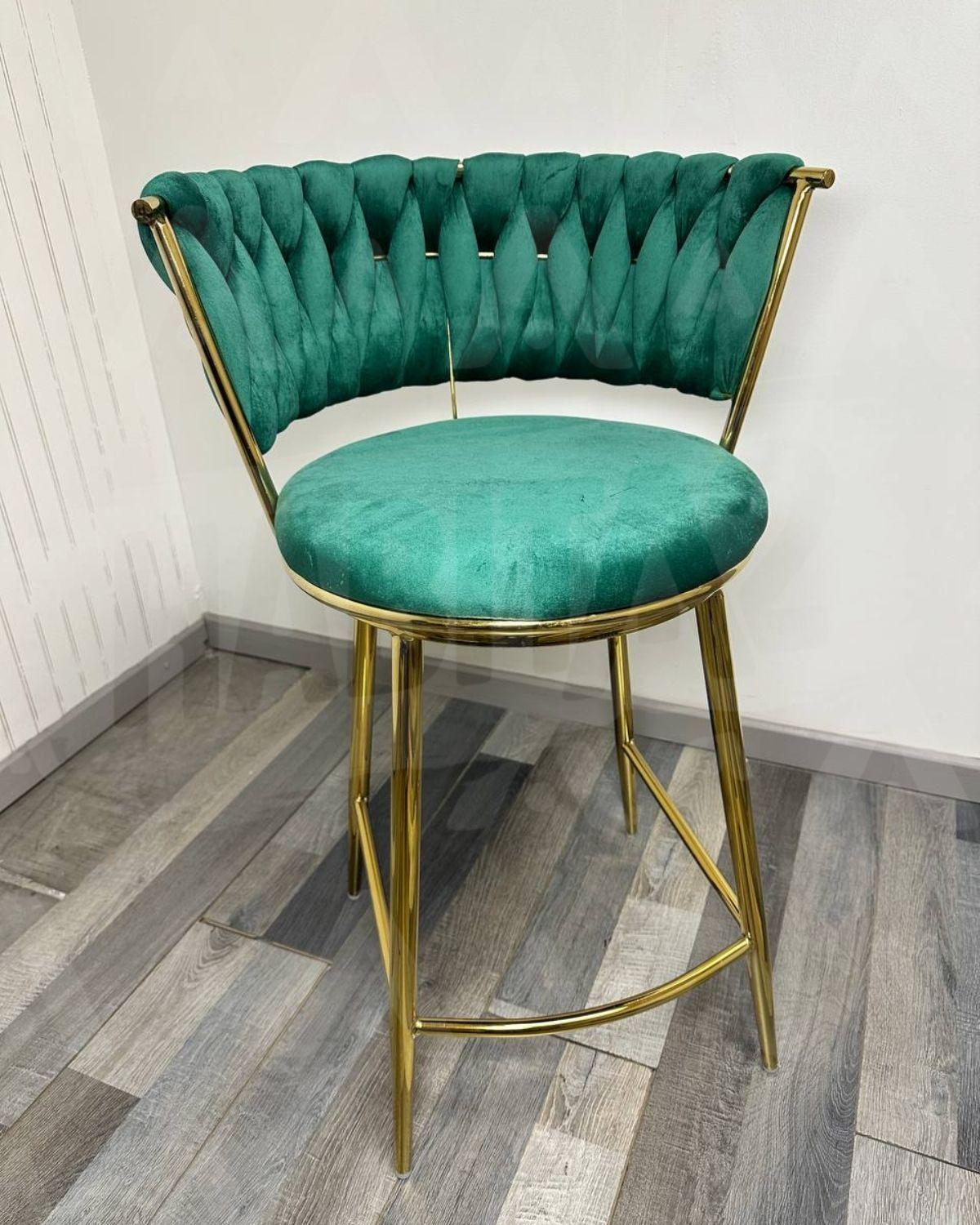 TABURETE FIJO DORADO O SILLA DE BAR 66 CM QUEEN - 2 UNID-2