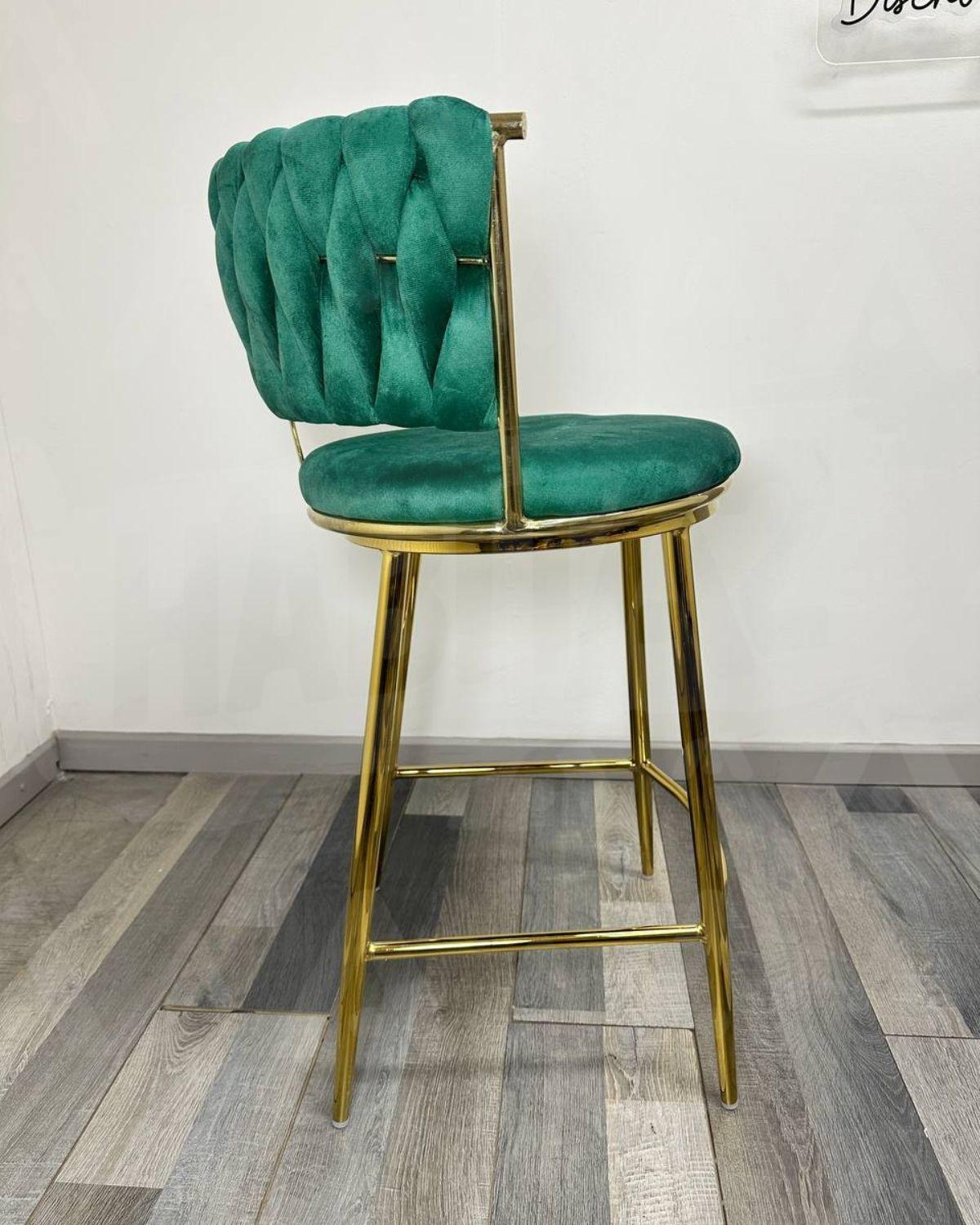 TABURETE FIJO DORADO O SILLA DE BAR 66 CM QUEEN - 2 UNID-4