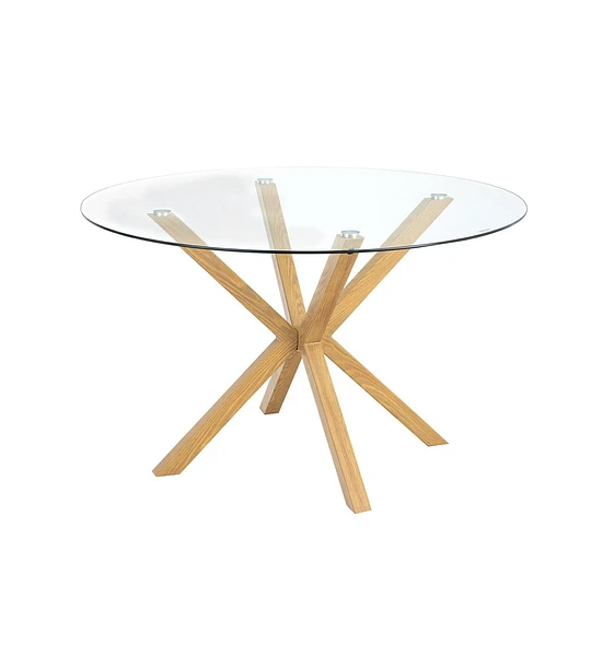 COMEDOR VIDRIO 120 CM CROSS REDONDO - 4 PUESTOS-2