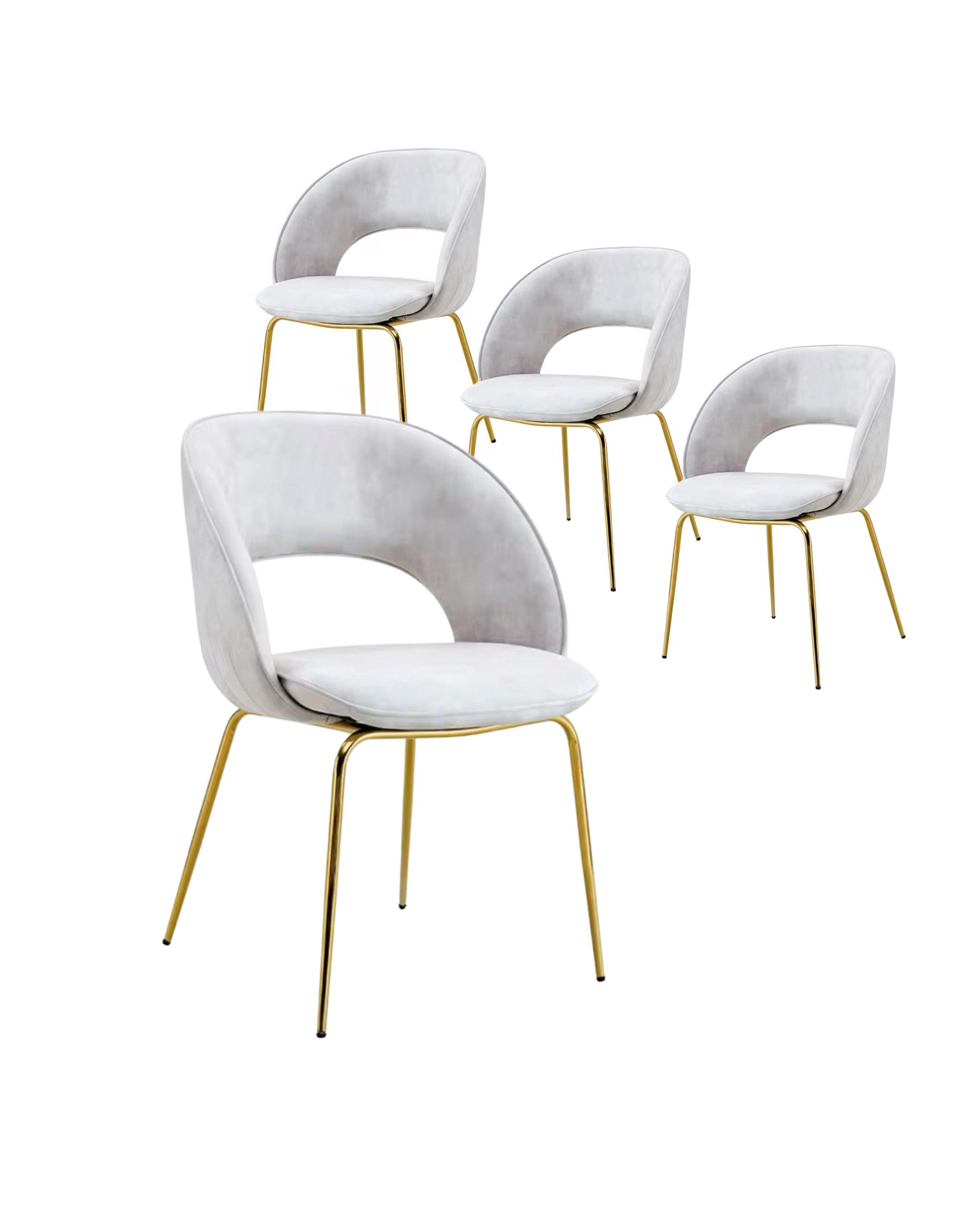 PACK 4 SILLAS PARA COMEDOR IBIZA DE TERCIOPELO -0