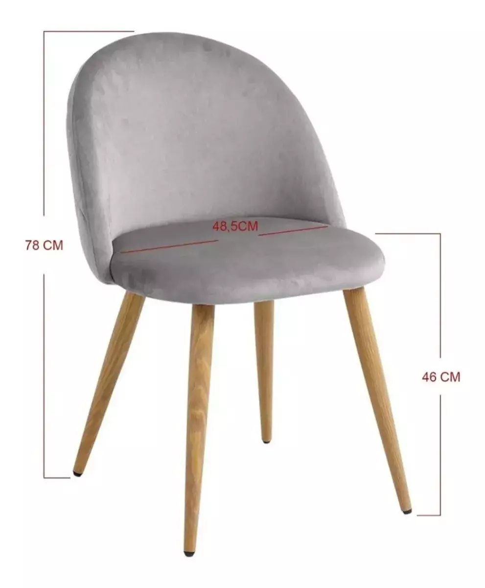 Set 2 Sillas de Felpa Nordic diseño diamante-2