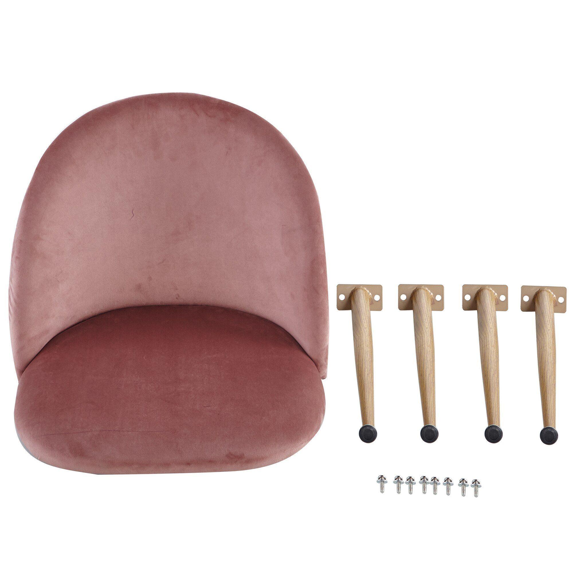 SET 2 SILLAS DIAMANTE NORDIC FELPA SIMIL MADERA -2