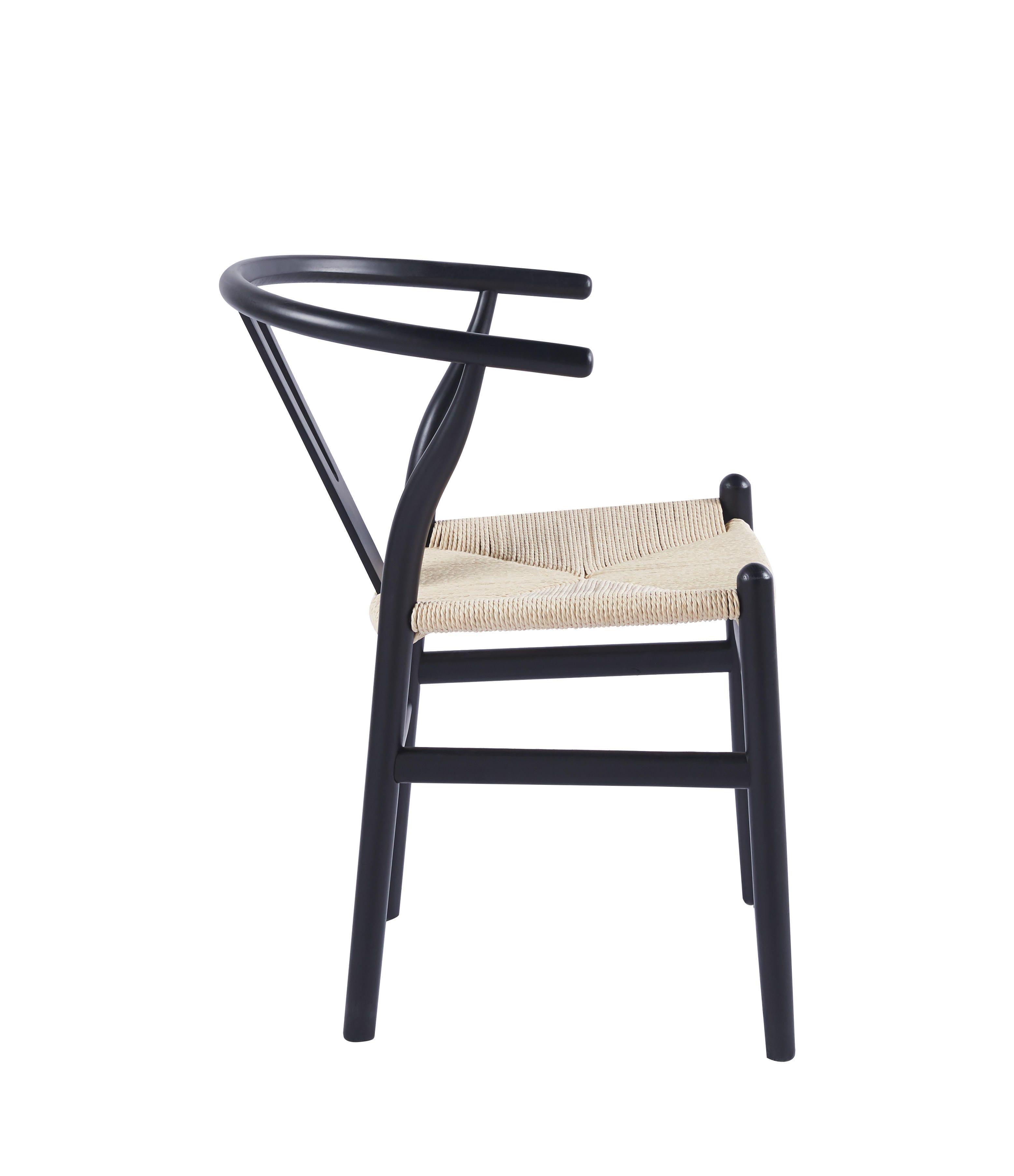 SILLA WISH ESTRUCTURA COLOR MADERA NEGRA Y RATTAN TEJIDO NATURAL-3