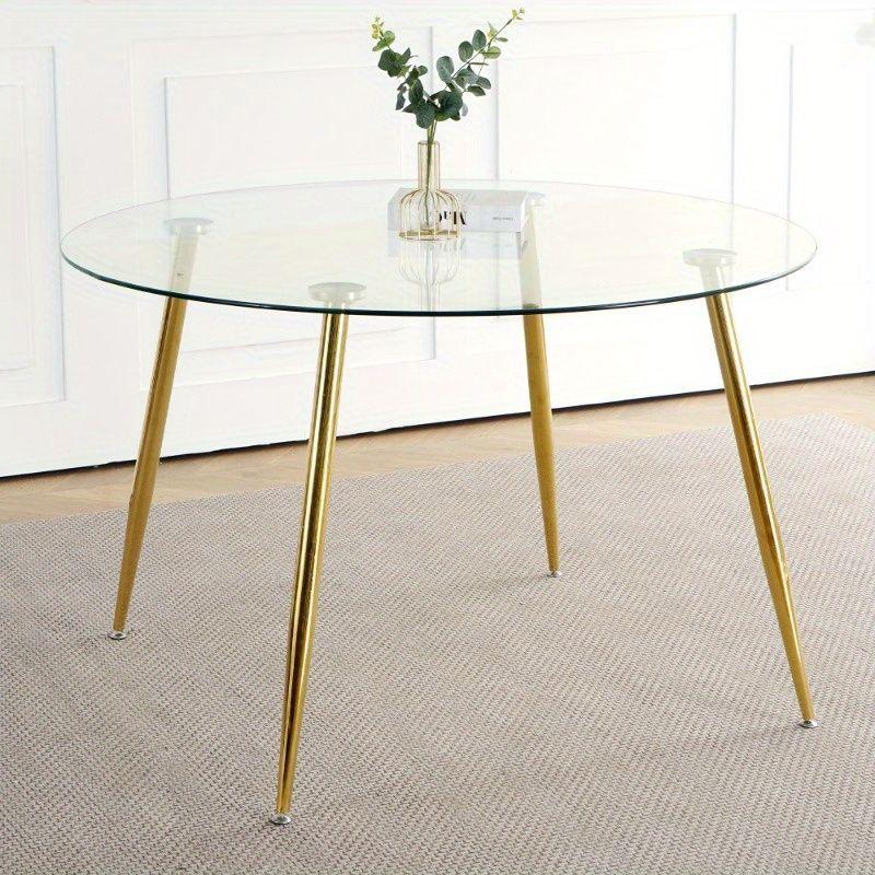 MESA DE COMEDOR 6 PUESTOS REDONDA MINIMALISTA 120CM -2