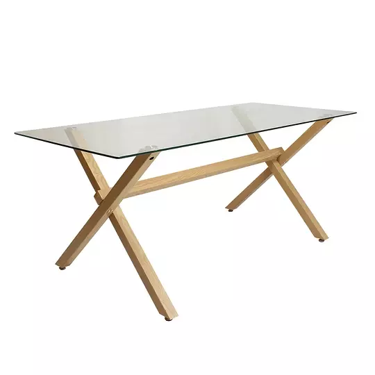 MESA X 140 RECTANGULAR DE VIDRIO 6 PUESTOS-0