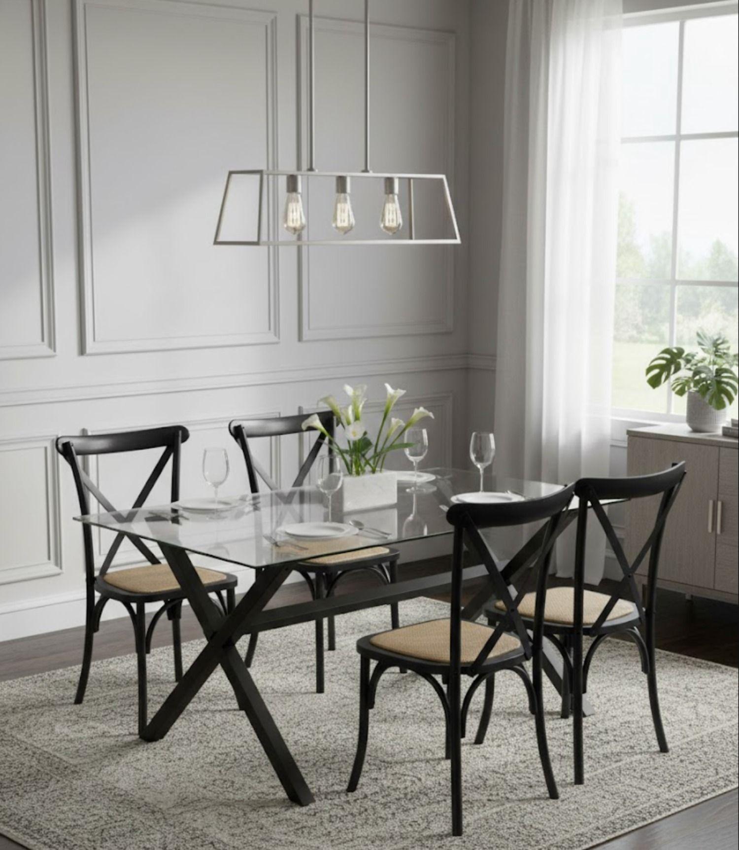 Mesa de Vidrio X Black 160X90-3