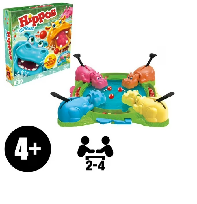 Juego De Mesa Hippos Glotones Hasbro Original-3