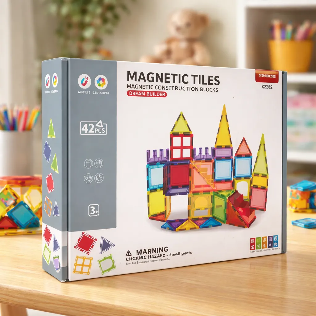 Bloques Magnéticos Constructor 42 piezas Rompecabezas-2